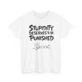 Stupidity Deserves To Be Punished + Fall Seven Rise Eight T-Shirt